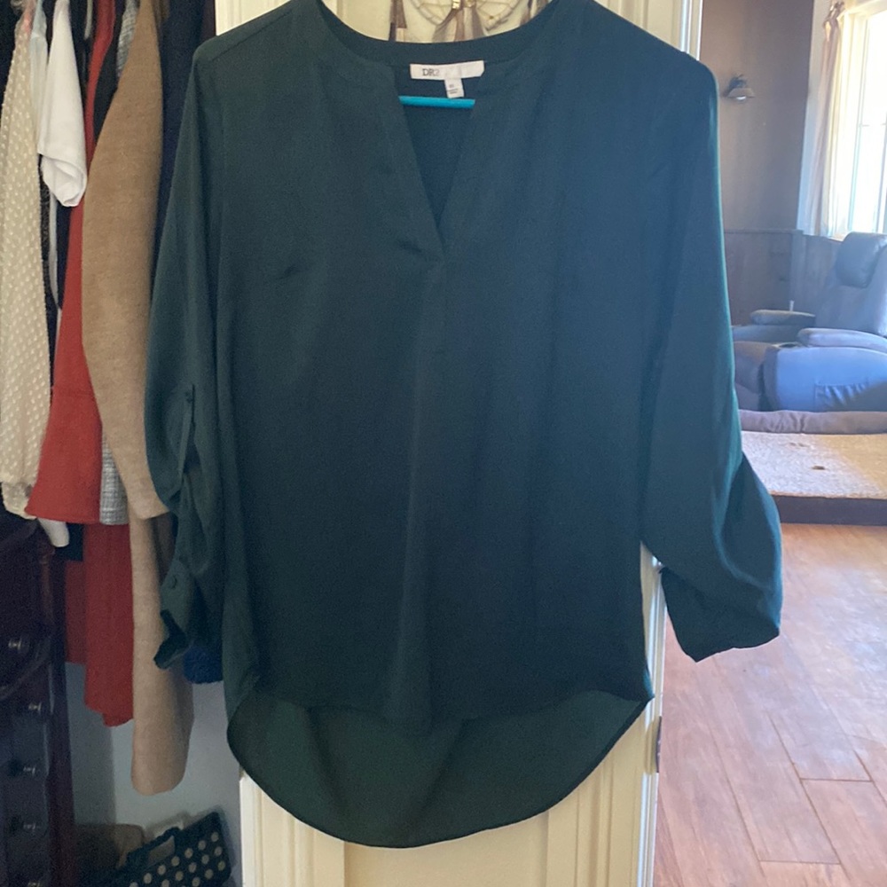 Green work blouse